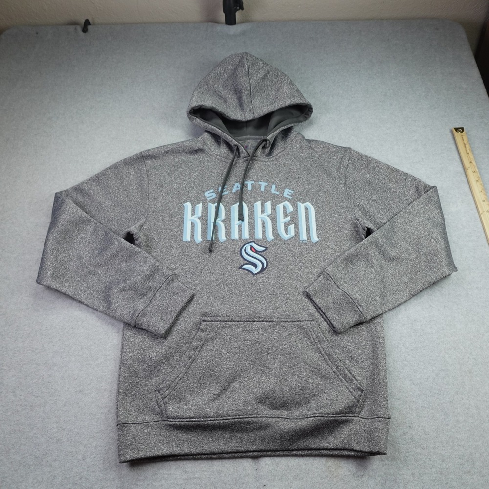 Seattle Kraken Hoodie Mens Small Gray NHL Hockey Pullover Sweatshirt Champion